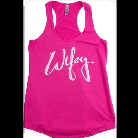 NEXT LEVEL APPAREL❤️ “WIFEY” HALTER TANK Sz Small - Picture 5 of 12